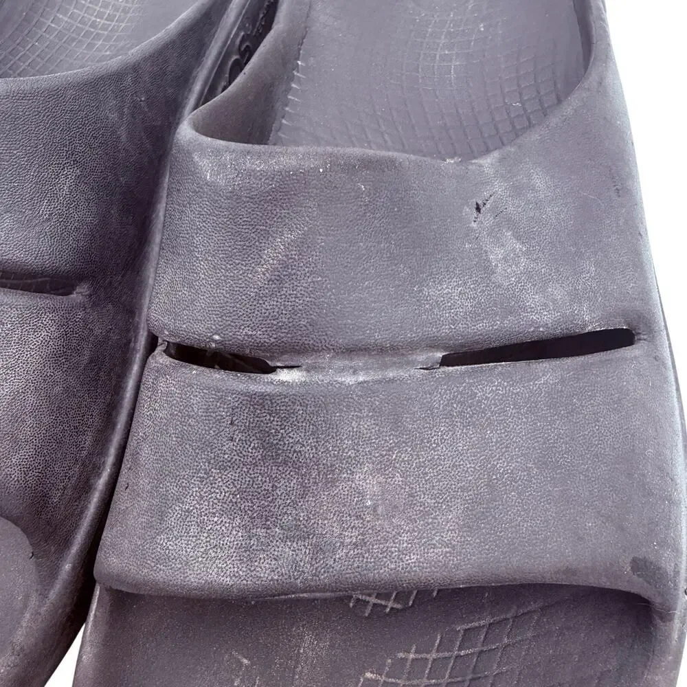 OOFOS Men's OOahh Recovery Black Slides Sandals Size 13